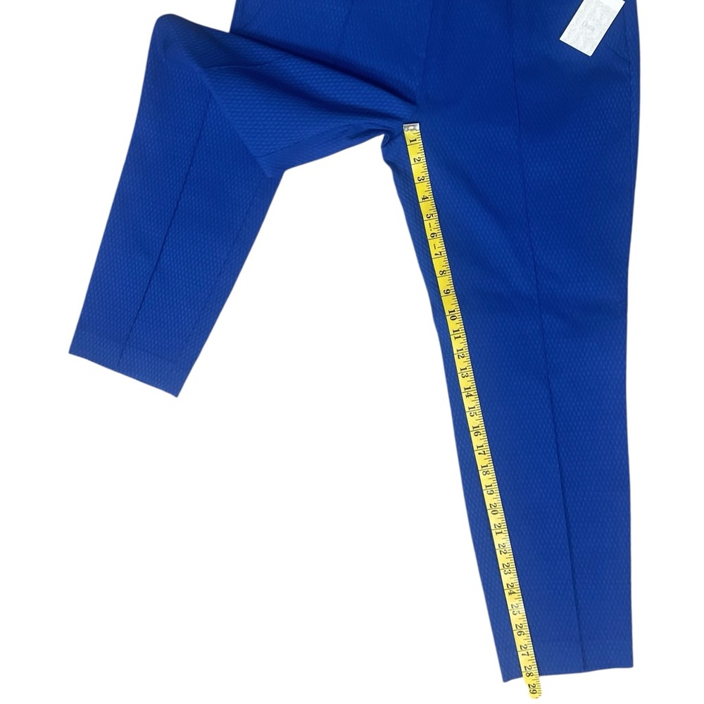 NWT Dalia Royal Blue Textured Ankle Pants (DM) - Picture 5 of 10